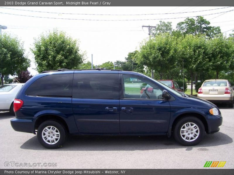 Midnight Blue Pearl / Gray 2003 Dodge Grand Caravan Sport