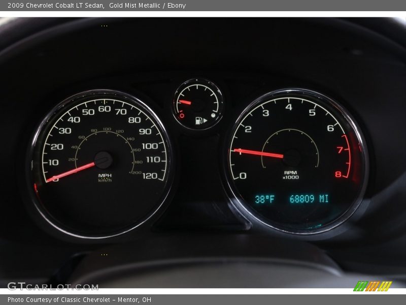 Gold Mist Metallic / Ebony 2009 Chevrolet Cobalt LT Sedan
