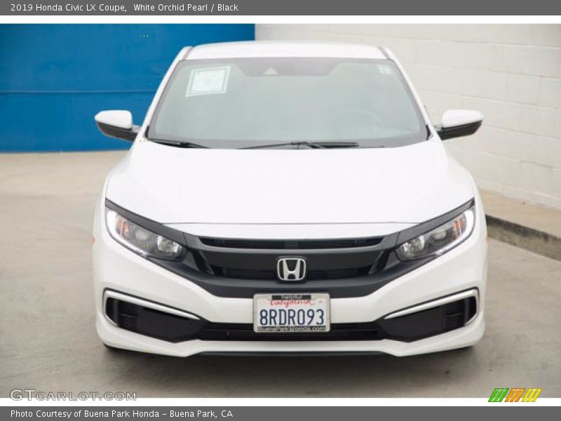 White Orchid Pearl / Black 2019 Honda Civic LX Coupe