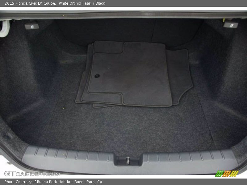 White Orchid Pearl / Black 2019 Honda Civic LX Coupe