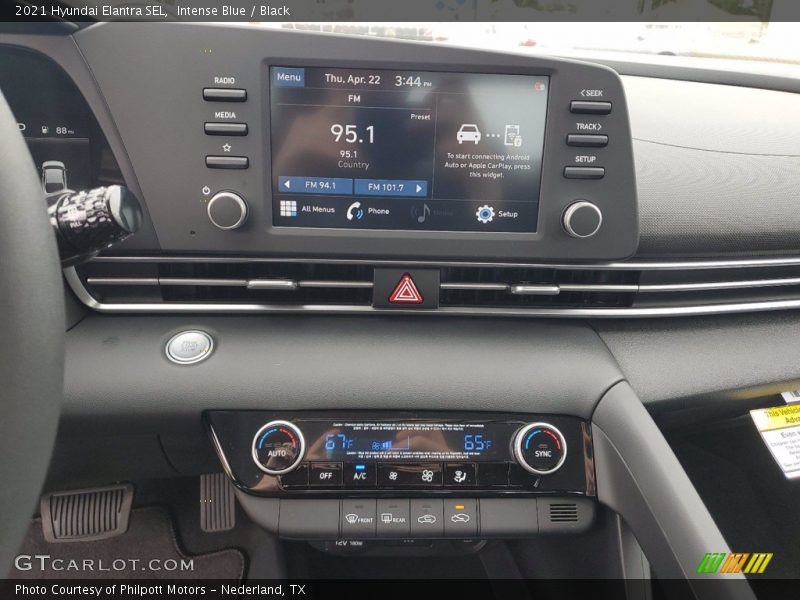 Intense Blue / Black 2021 Hyundai Elantra SEL