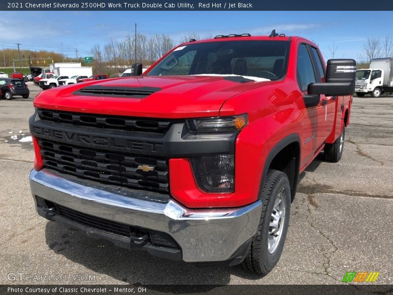 Red Hot / Jet Black 2021 Chevrolet Silverado 2500HD Work Truck Double Cab Utility