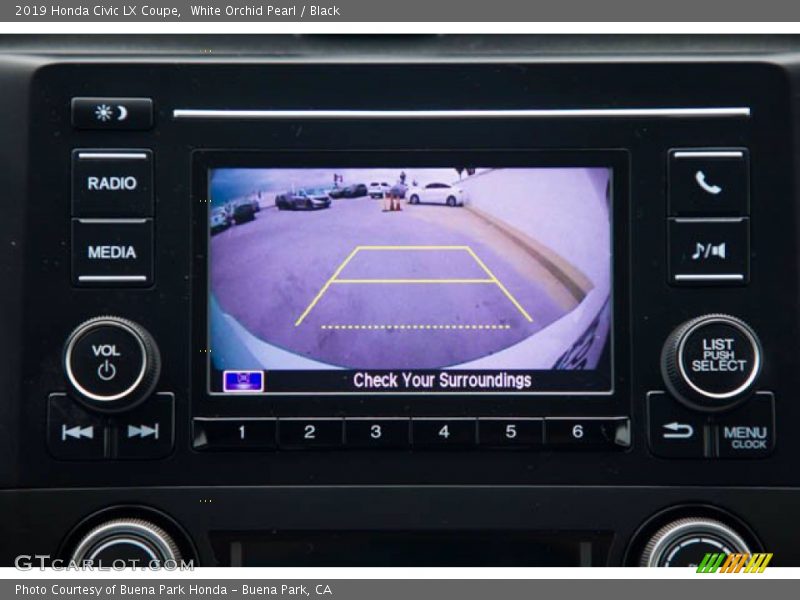 White Orchid Pearl / Black 2019 Honda Civic LX Coupe