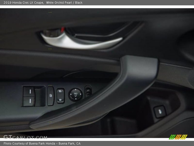 White Orchid Pearl / Black 2019 Honda Civic LX Coupe