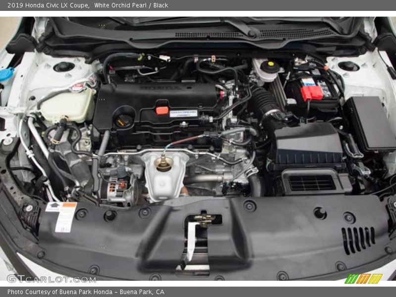 White Orchid Pearl / Black 2019 Honda Civic LX Coupe