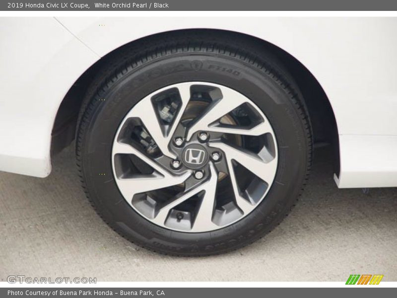 White Orchid Pearl / Black 2019 Honda Civic LX Coupe