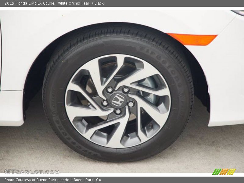 White Orchid Pearl / Black 2019 Honda Civic LX Coupe