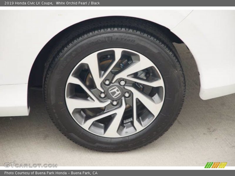 White Orchid Pearl / Black 2019 Honda Civic LX Coupe