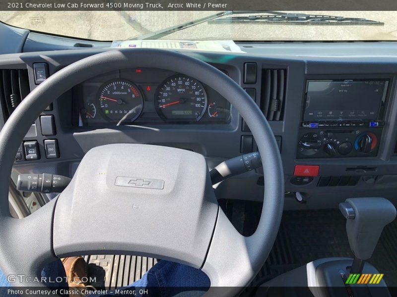 Dashboard of 2021 Low Cab Forward 4500 Moving Truck