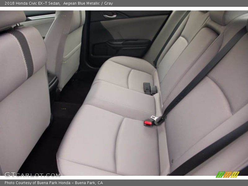 Aegean Blue Metallic / Gray 2018 Honda Civic EX-T Sedan