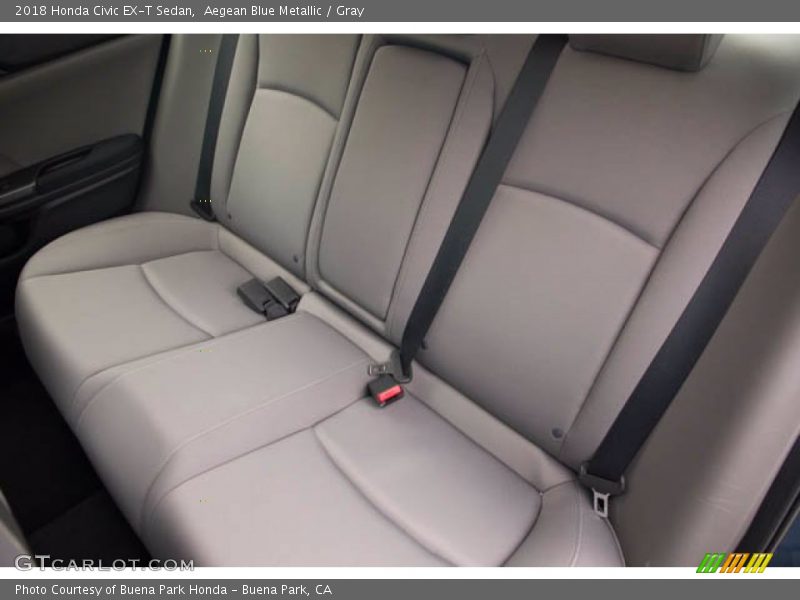 Aegean Blue Metallic / Gray 2018 Honda Civic EX-T Sedan