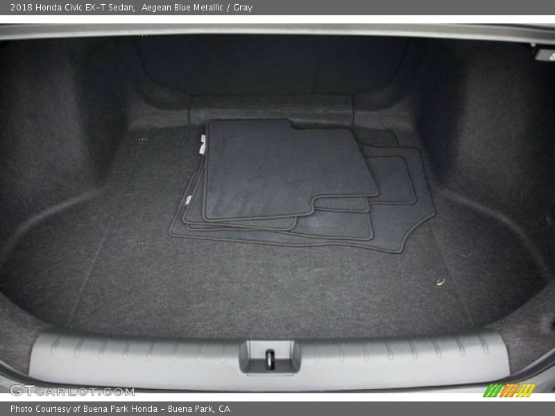 Aegean Blue Metallic / Gray 2018 Honda Civic EX-T Sedan