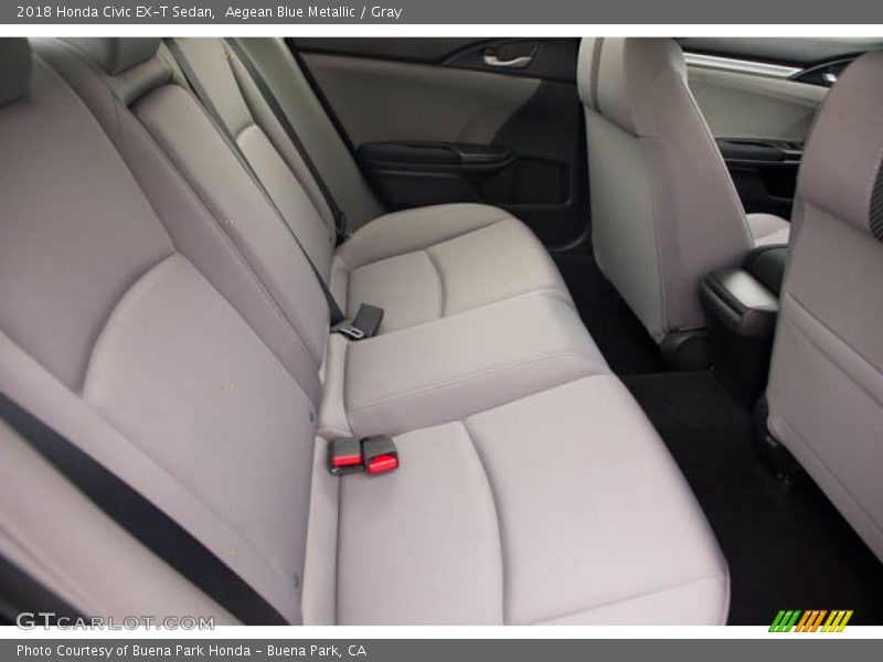 Aegean Blue Metallic / Gray 2018 Honda Civic EX-T Sedan