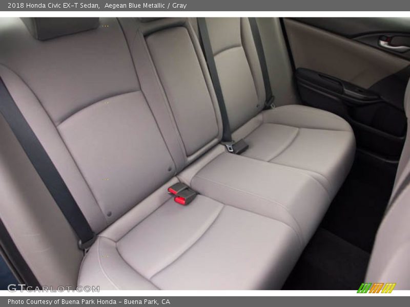 Aegean Blue Metallic / Gray 2018 Honda Civic EX-T Sedan