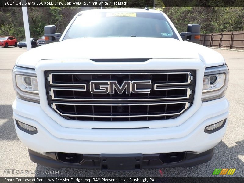 Summit White / Jet Black 2017 GMC Sierra 1500 SLE Crew Cab 4WD