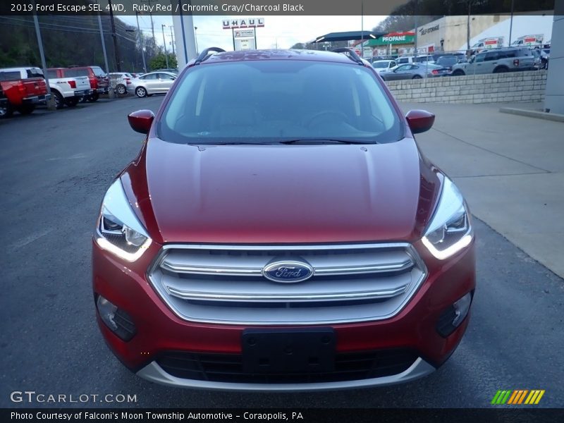 Ruby Red / Chromite Gray/Charcoal Black 2019 Ford Escape SEL 4WD
