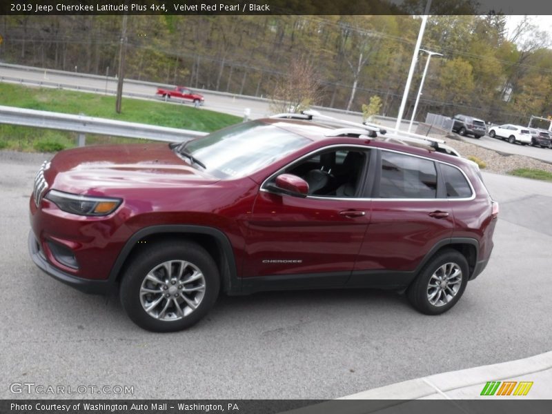 Velvet Red Pearl / Black 2019 Jeep Cherokee Latitude Plus 4x4