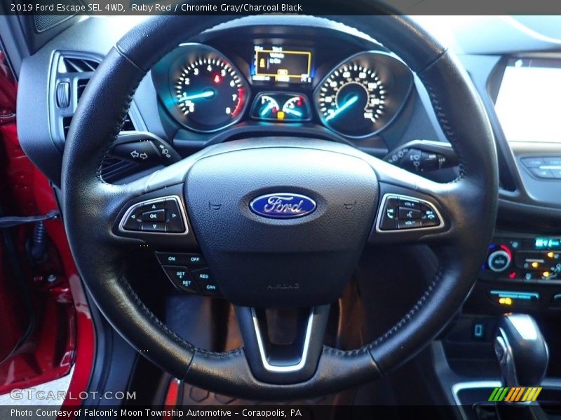 Ruby Red / Chromite Gray/Charcoal Black 2019 Ford Escape SEL 4WD
