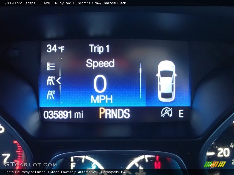 Ruby Red / Chromite Gray/Charcoal Black 2019 Ford Escape SEL 4WD