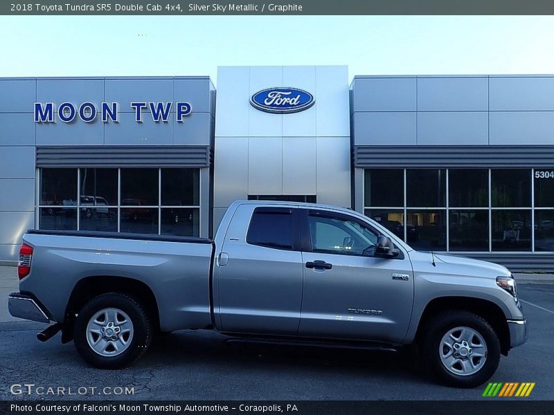 Silver Sky Metallic / Graphite 2018 Toyota Tundra SR5 Double Cab 4x4