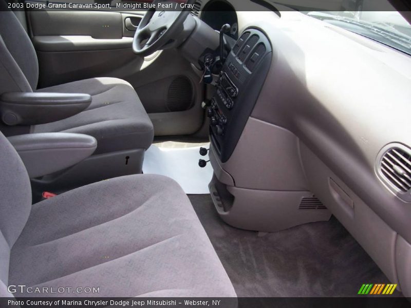 Midnight Blue Pearl / Gray 2003 Dodge Grand Caravan Sport