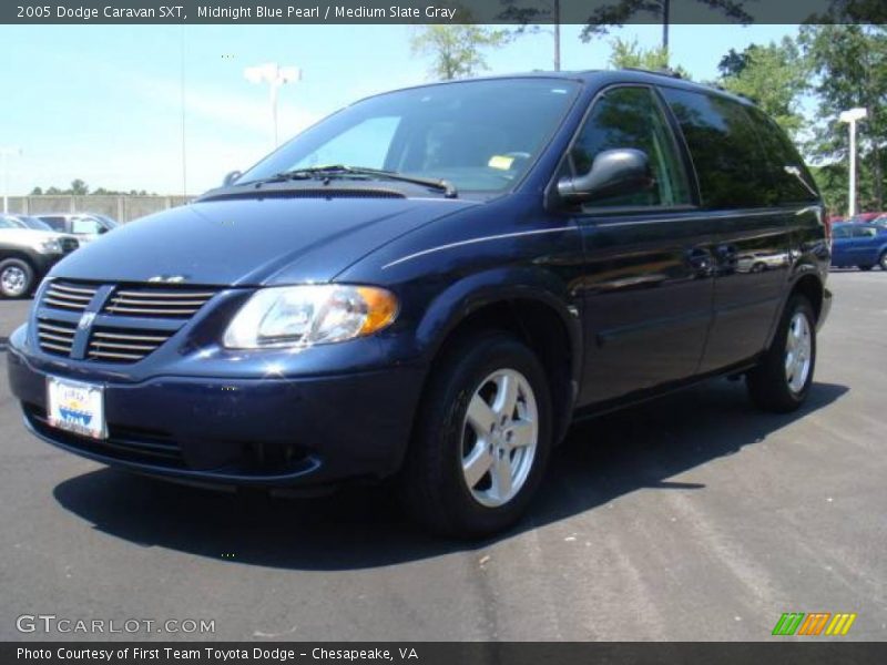 Midnight Blue Pearl / Medium Slate Gray 2005 Dodge Caravan SXT