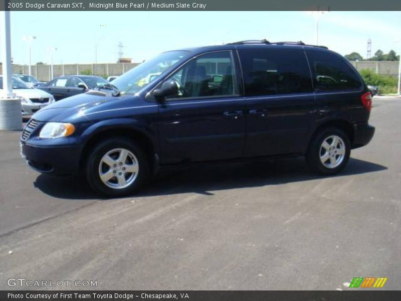 Midnight Blue Pearl / Medium Slate Gray 2005 Dodge Caravan SXT