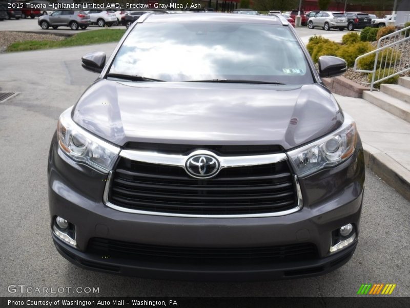 Predawn Gray Mica / Ash 2015 Toyota Highlander Limited AWD
