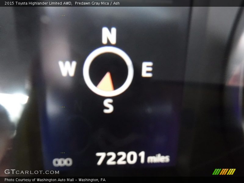 Predawn Gray Mica / Ash 2015 Toyota Highlander Limited AWD