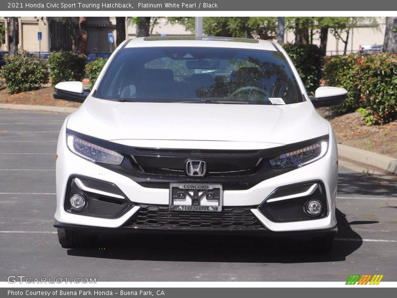 Platinum White Pearl / Black 2021 Honda Civic Sport Touring Hatchback