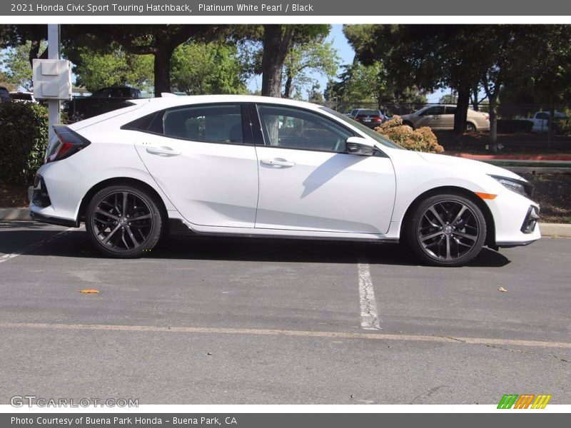 Platinum White Pearl / Black 2021 Honda Civic Sport Touring Hatchback