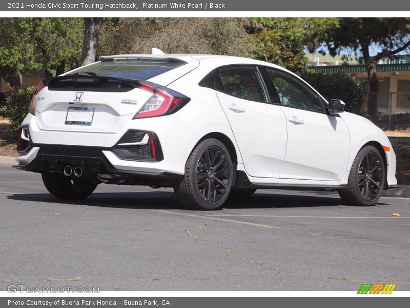 Platinum White Pearl / Black 2021 Honda Civic Sport Touring Hatchback