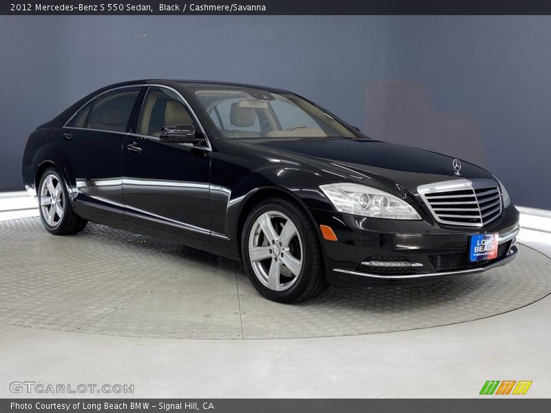 Black / Cashmere/Savanna 2012 Mercedes-Benz S 550 Sedan