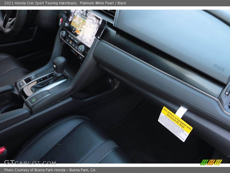 Platinum White Pearl / Black 2021 Honda Civic Sport Touring Hatchback