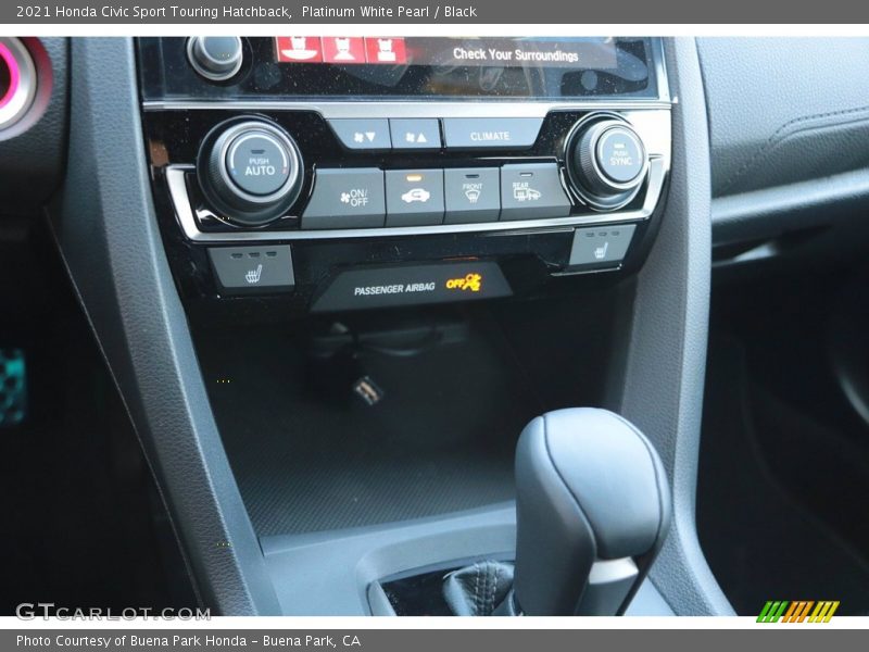 Platinum White Pearl / Black 2021 Honda Civic Sport Touring Hatchback