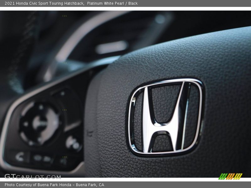 Platinum White Pearl / Black 2021 Honda Civic Sport Touring Hatchback