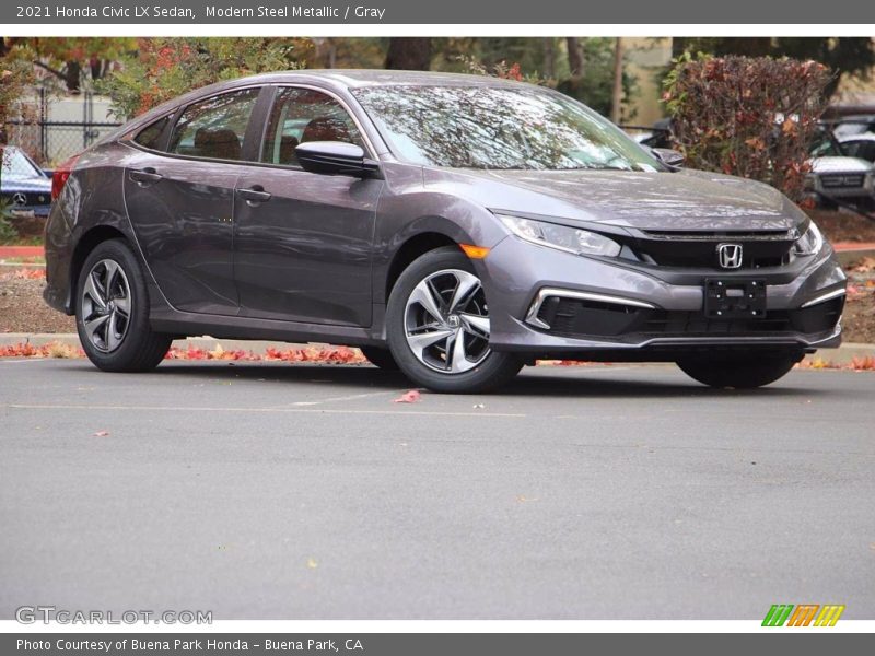 Modern Steel Metallic / Gray 2021 Honda Civic LX Sedan