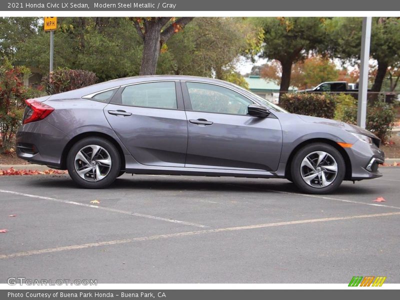 Modern Steel Metallic / Gray 2021 Honda Civic LX Sedan