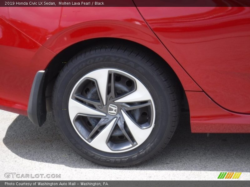 Molten Lava Pearl / Black 2019 Honda Civic LX Sedan