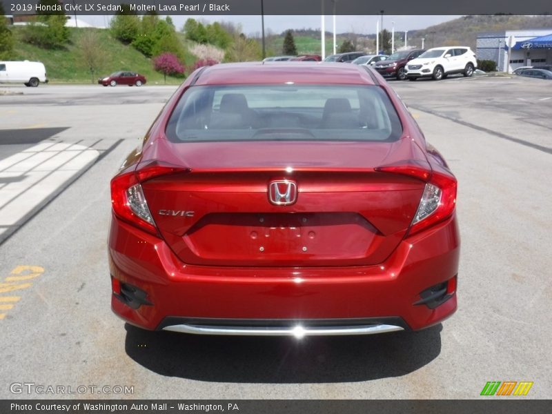 Molten Lava Pearl / Black 2019 Honda Civic LX Sedan