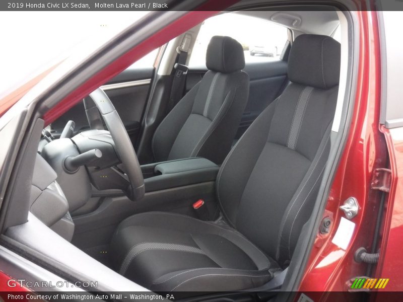 Molten Lava Pearl / Black 2019 Honda Civic LX Sedan