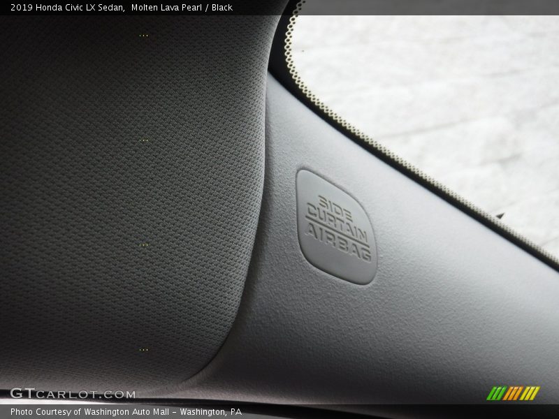 Molten Lava Pearl / Black 2019 Honda Civic LX Sedan