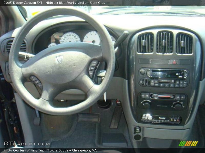 Midnight Blue Pearl / Medium Slate Gray 2005 Dodge Caravan SXT