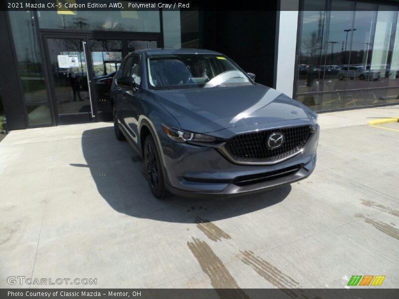 Polymetal Gray / Red 2021 Mazda CX-5 Carbon Edition AWD