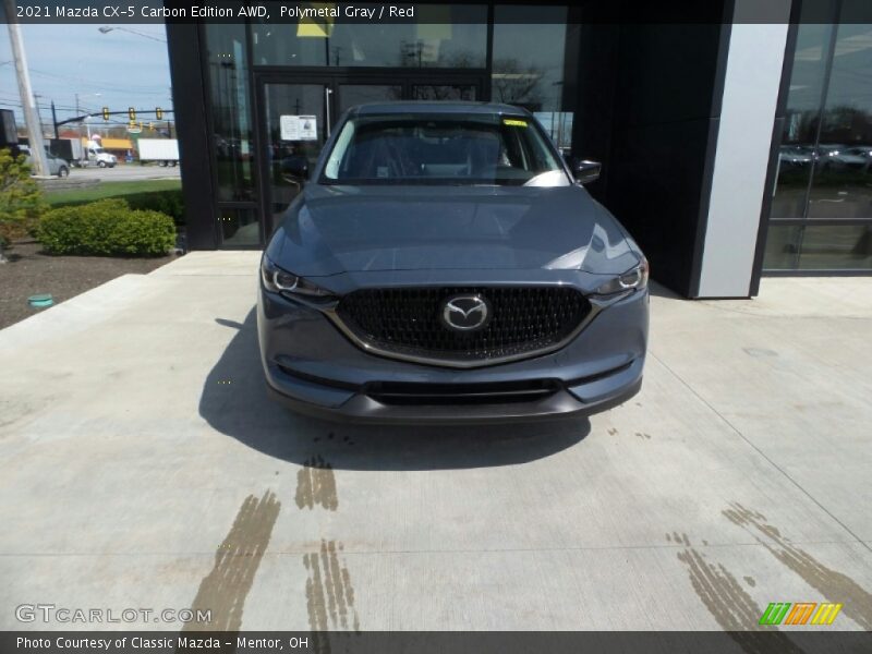 Polymetal Gray / Red 2021 Mazda CX-5 Carbon Edition AWD