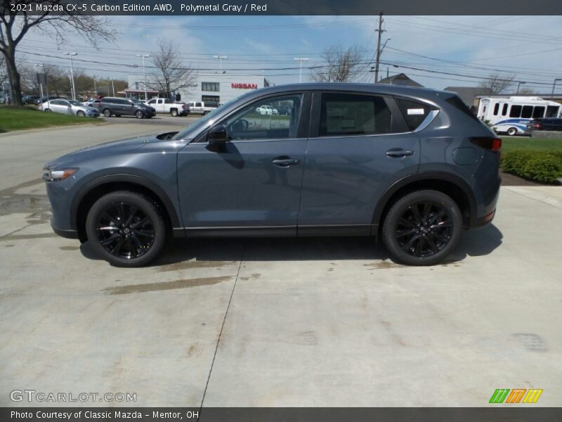 Polymetal Gray / Red 2021 Mazda CX-5 Carbon Edition AWD