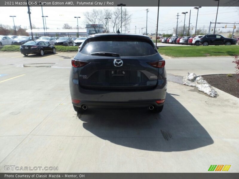 Polymetal Gray / Red 2021 Mazda CX-5 Carbon Edition AWD
