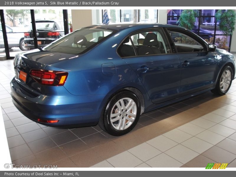 Silk Blue Metallic / Black/Palladium Gray 2018 Volkswagen Jetta S