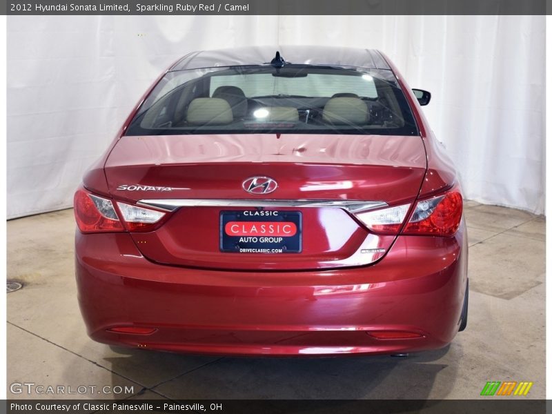 Sparkling Ruby Red / Camel 2012 Hyundai Sonata Limited