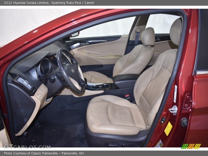 Sparkling Ruby Red / Camel 2012 Hyundai Sonata Limited